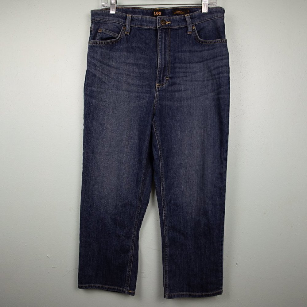 Lee High Rise Cropped dark wash jeans-32